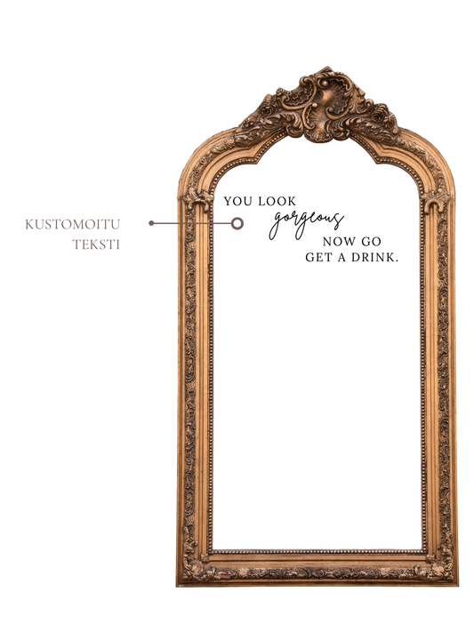 Peilitarra '' YOU LOOK GORGEOUS NOW GO GET A DRINK''